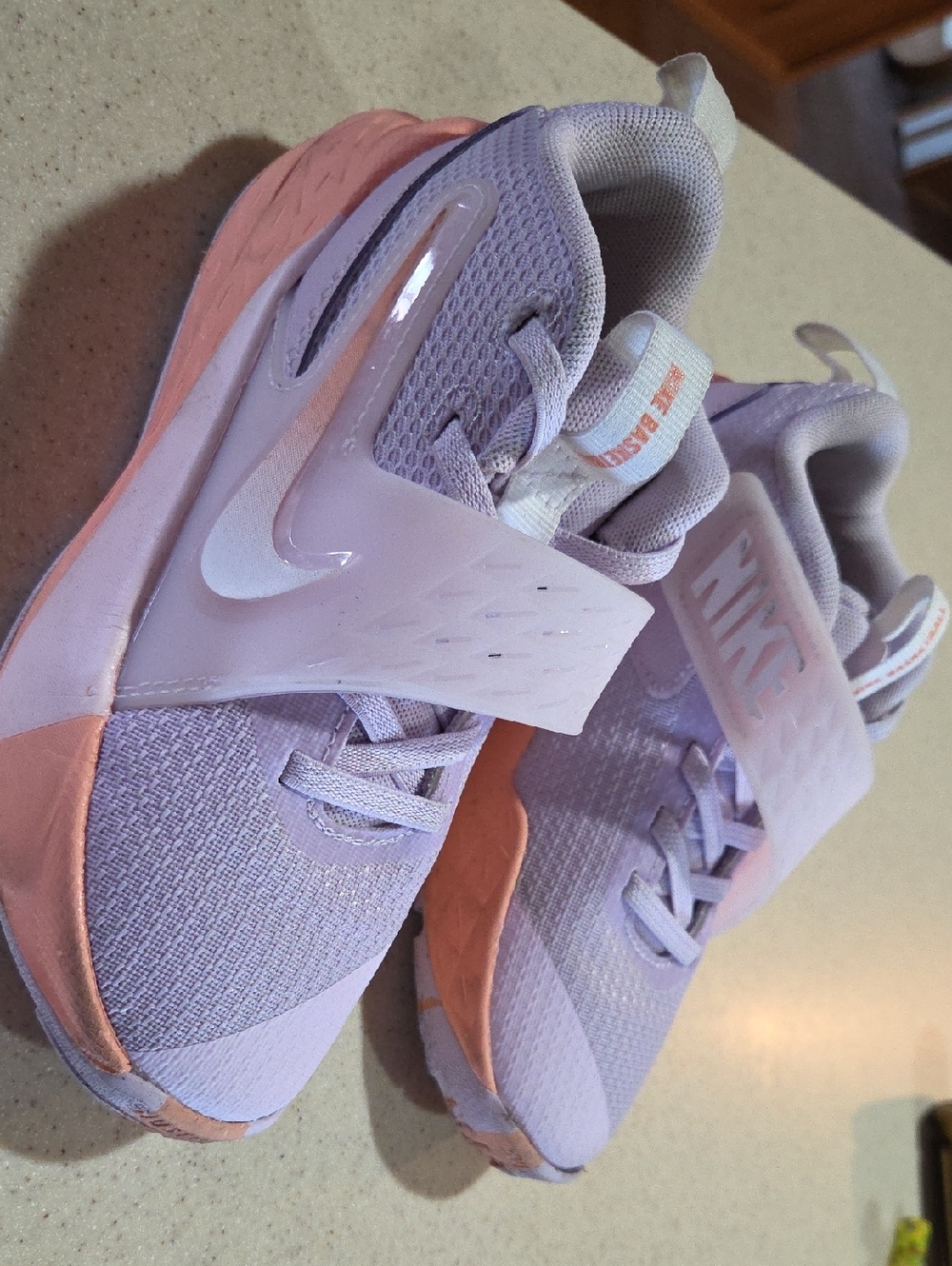 Nike Lavender & Peach Girls' Training Sneakers Basketball Tennis Running